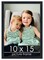 10x15 Slim Profile Black Picture Frame - UV Acrylic, Foam Board Backing, Hanging Hardware